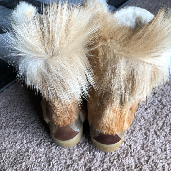 Authentic Vintage Pajar Fox Fur Snow Boots - Like New - Picture 3 of 5